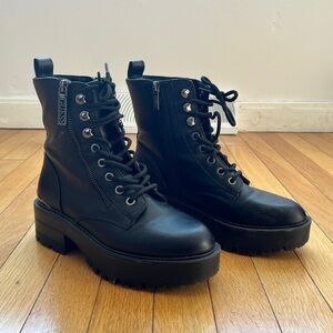 Guess Black Combat Boots